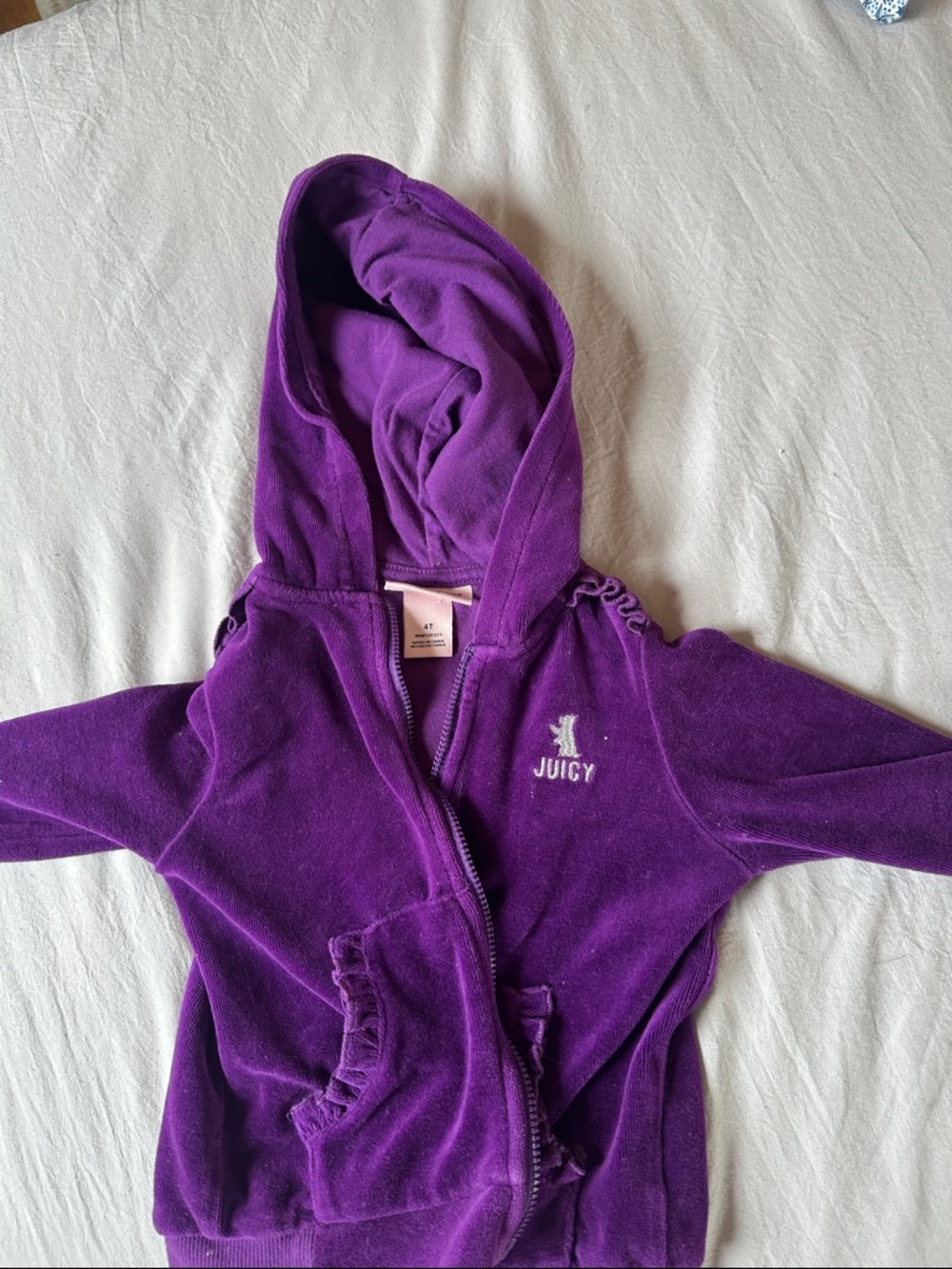 Juicy Couture Purple Velour Zip Hoodie